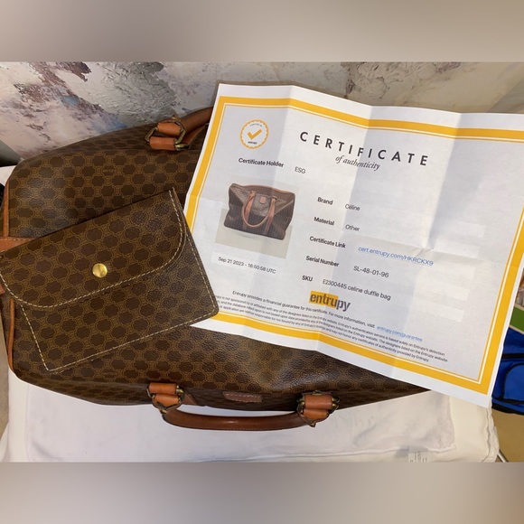 Authentic Celine Travel Bag With Chained Pouch!  COA INCLUDED!! - Picture 2 of 16